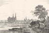 MARNE. Châlons 1835 old antique vintage print picture