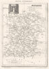 MAYENNE. Département de la Mayenne 1835 old antique vintage map plan chart