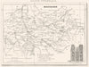 FRANCE. Département de la Meurthe 1835 old antique vintage map plan chart