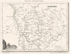 NIÈVRE. Département de la Nièvre 1835 old antique vintage map plan chart
