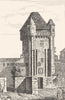 NIÈVRE. Porte de Nevers 1835 old antique vintage print picture
