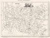 OISE. Département de l'Oise 1835 old antique vintage map plan chart