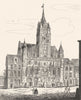 OISE. Hôtel de Ville de Compiègne 1835 old antique vintage print picture