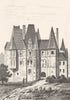 ORNE. Chateau d'O près Seez 1835 old antique vintage print picture