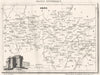 ORNE. Département de l'Orne 1835 old antique vintage map plan chart