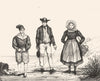 PAS-DE-CALAIS. dress Pas-de-Calais 1835 old antique vintage print picture