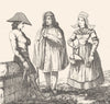 HAUTE-LOIRE. Costumes Du Puy 1835 old antique vintage print picture