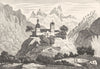 HAUTES-PYRÉNÉES. Chapelle d'Arrens 1835 old antique vintage print picture