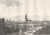 BAS-RHIN. Strasbourg 1835 old antique vintage print picture