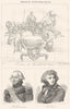 STRASBOURG.Tombeau Marechal Sachsen(Saxony Saxe);Kellermann;Kléber 1835 print