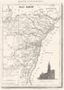 BAS-RHIN. Département du Bas-Rhin 1835 old antique vintage map plan chart