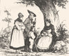 HAUT-RHIN. Costumes du Haut-Rhin 1835 old antique vintage print picture