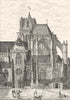 SARTHE. Cathédrale de la Terte Bernard 1835 old antique vintage print picture