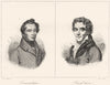 SAÔNE-ET-LOIRE. Lamartine; Prud'hon 1835 old antique vintage print picture