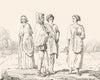 PARIS. Paris. Costumes du IVe Siècle 1835 old antique vintage print picture