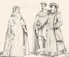 PARIS. Paris. Costumes du Xe au XIIe Siecle 1835 old antique print picture
