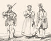 PARIS. Paris. Costumes du temps de la Ligue 1835 old antique print picture