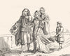 PARIS. Paris. Costumes du XVIIe Siècle 1835 old antique vintage print picture