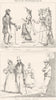 PARIS. Paris Costumes 1795 1789; Paris Costumes de 1833 1835 old antique print
