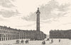 PARIS. Colonne de la Place Vendome (1)  1835 old antique vintage print picture