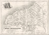 SEINE-MARITIME. Departement de la Seine-Inférieure 1835 old antique map chart