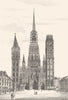 SEINE-MARITIME. Inférieure. Rouen. Cathédrale en 1822 1835 old antique print