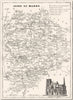 SEINE-ET-MARNE. Departement de Seine-et-Marne 1835 old antique map plan chart