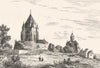 SEINE-ET-MARNE. Tour de Ceśar à Provins 1835 old antique vintage print picture