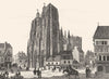 SOMME. Eglise S' Vulfran à Abbeville 1835 old antique vintage print picture