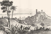 ALPES-MARITIMES. Cannes 1835 old antique vintage print picture