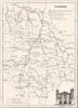 FRANCE. Département de la Vienne 1835 old antique vintage map plan chart