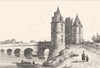 VIENNE. Pont de Châtellerault 1835 old antique vintage print picture