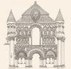 VIENNE. Portail de notre Dame de Poitiers 1835 old antique print picture