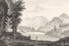 VOSGES. Lac de Tournemer 1835 old antique vintage print picture