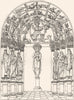 YONNE. Portail de l'Eglise de Vermanton 1835 old antique vintage print picture