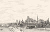 YONNE. Auxerre 1835 old antique vintage print picture
