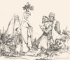 ALGERIA. État d'Alger. Costumes Algériens 1835 old antique print picture