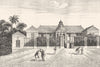 RÉUNION. Île Bourbon (Reunion) . St Denis. Hotel du Gouvernemt 1835 old print