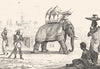 INDIA. Inde Française. Costumes; Cypaie; Eléphant caparaconné; Indiens 1835
