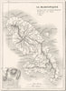 WEST INDIES. Antilles Françaises. La Martinique; Inset map of Fort Royal 1835
