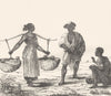 WEST INDIES. Martinique. Negres esclaves 1835 old antique print picture