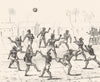 WEST INDIES. Guadeloupe. Indiens jouant au ballon avec le pied. Football 1835