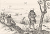 W INDIES. Guadeloupe. Ruses Indiens pour prendre oiseaux aquatiques 1835 print