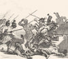 MADAGASCAR. Combat de Foulpointe 1835 old antique vintage print picture
