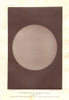 ASTRONOMY. The solar disc showing sun spots &faculae. Woodburytype print 1877