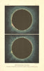 ASTRONOMY. Solar Prominences during total eclipse 18 July 1860.Colour litho 1877