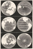 WORLD. Earth Globe, continents seas Hemisphere terrestrial maritime Equator 1877