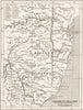 SOUTH AFRICA. Diocese of Zululand; Mission stations are underlined 1922 map
