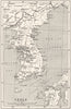 KOREA. Korea; The Chief Mission Stations. Christianity 1922 old antique map