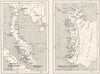 SINGAPORE.Diocese;Labuan Sarawak;Anglican Churches.Missionary stations 1922 map